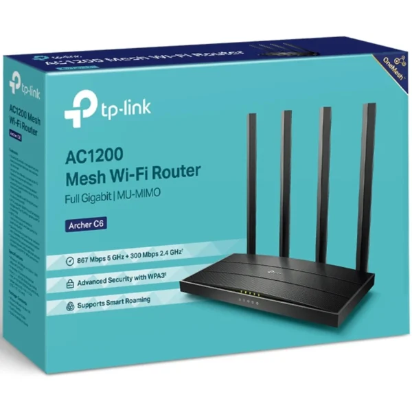 TP-LINK WiFi Gigabit Router AC1200 Dual-Band (ARCHER C6) - Image 7