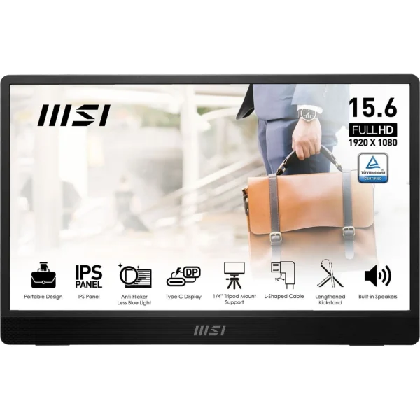 MSI PRO MP161 E2 - 15.6 inch - Full-HD - IPS (In-Plane Switching)