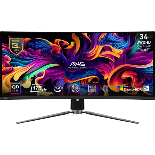 MSI Gaming monitor MAG 341CQP 31" - UWQHD - 0.3 ms - OLED (Organic Light-Emitting Diode)