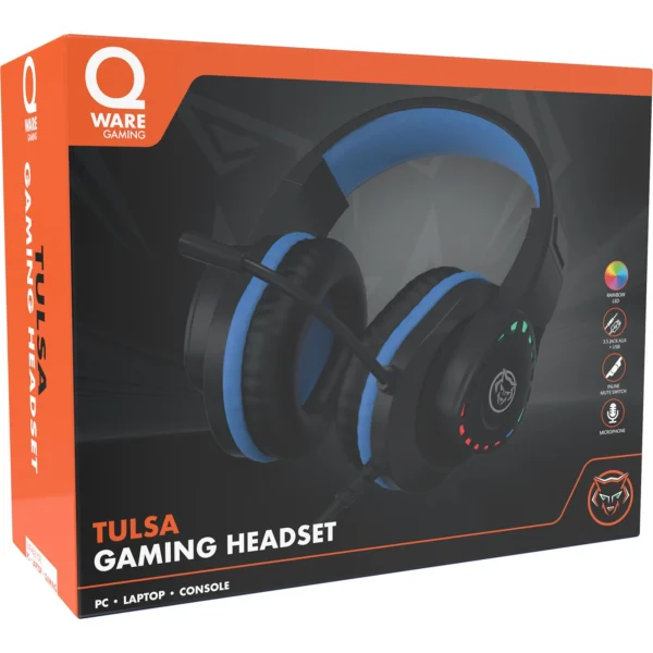 QWARE Gamingheadset Tulsa Blauw (QW GMH-36BU) - Image 5