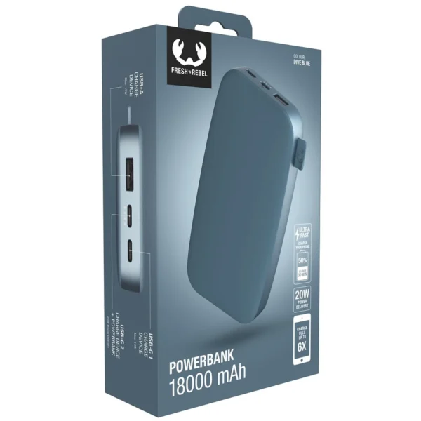 FRESH N REBEL Powerbank 18 000 mAh Dive Blue (2PB18100DV) - Image 6